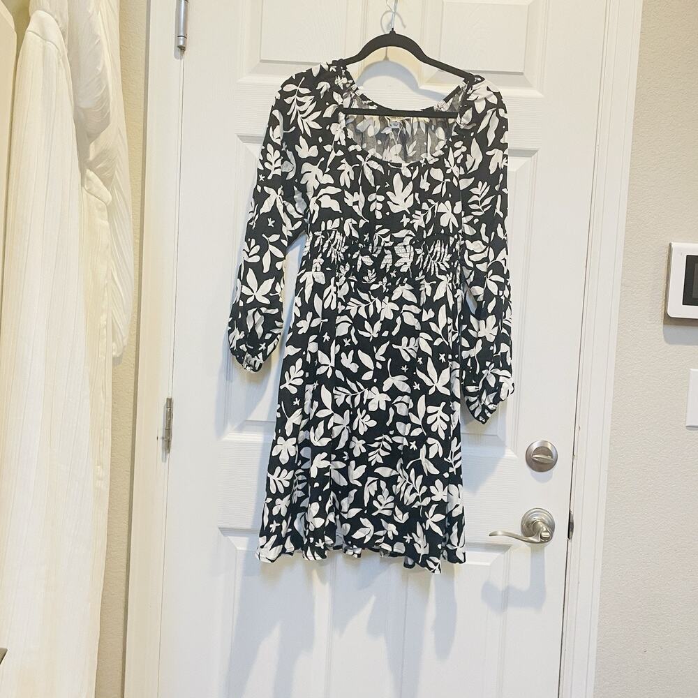 Marissa Olivia Womens S Dress Floral off The Shoulder Elastic Waist Midi Dress